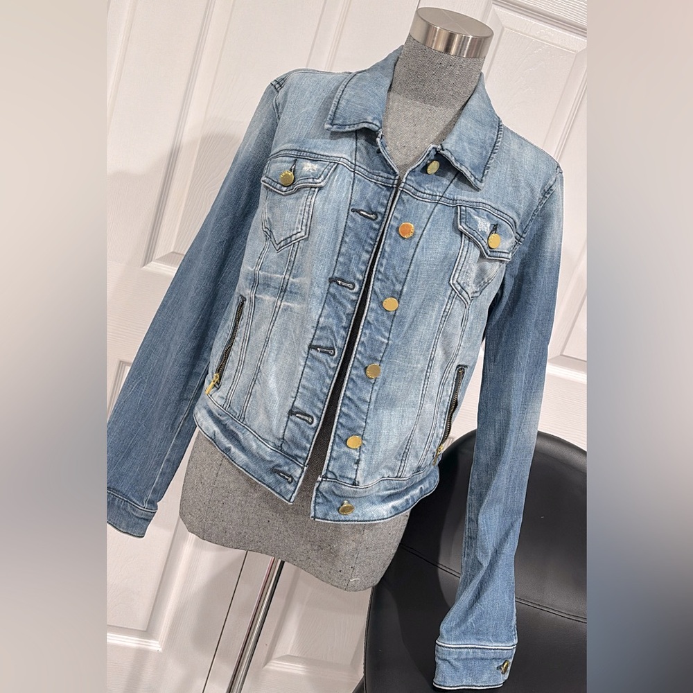 Bebe Stylish Blue Denim Jacket - EUC!!